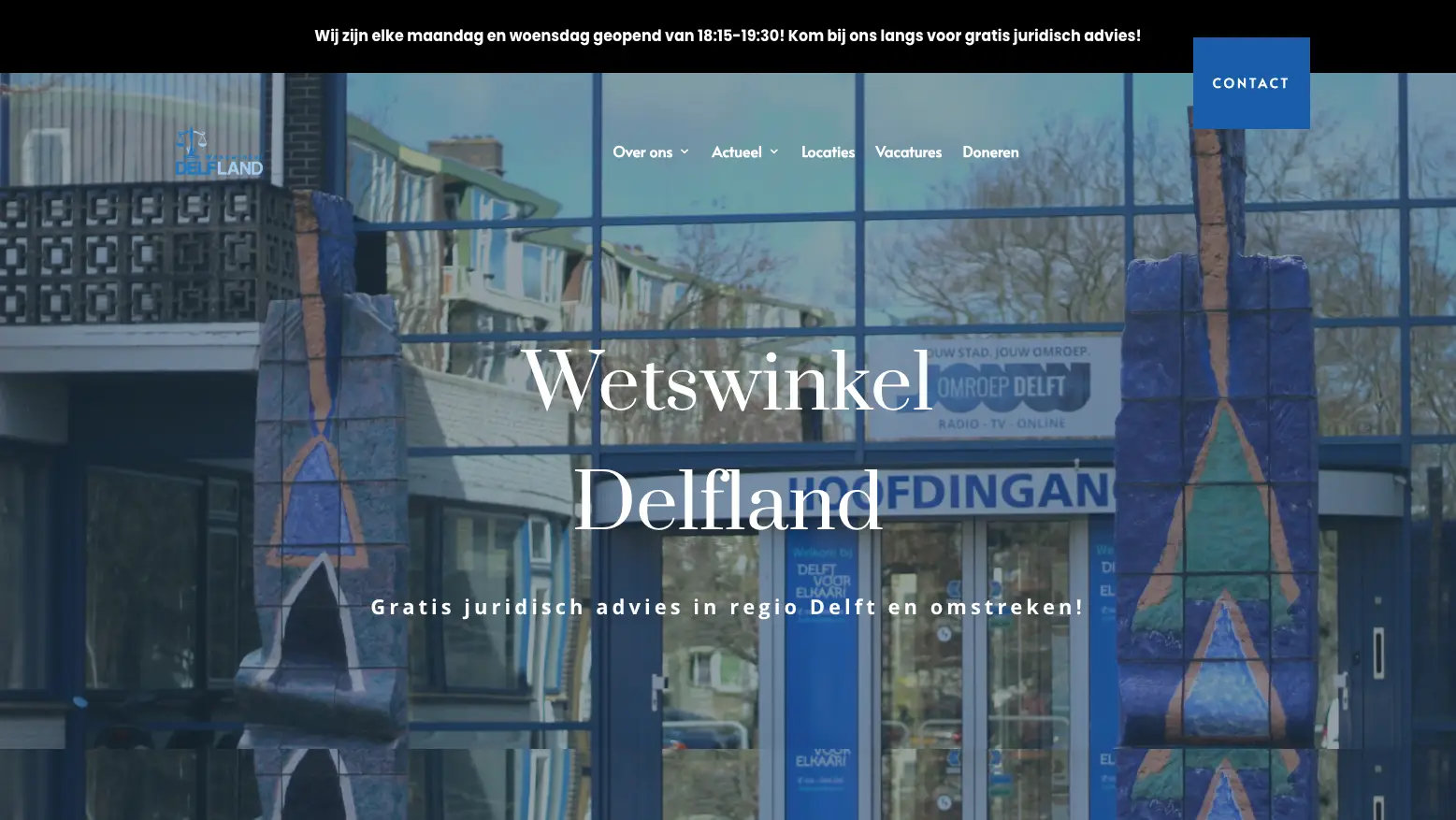 Afbeelding van de hero sectie van Wetswinkeldelfland